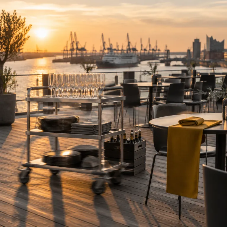 Elbdeck in Hamburg: stilvolle Eventlocation mit Hafenblick für Hotelgäste